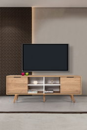 Hanah Home Sina 3621 Soporte para TV Roble Zafiro y Blanco